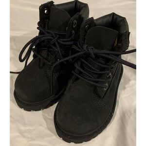 Timberland Premium Waterproof Black‎ Nubuck Toddler Outdoor Boots Size 5 12807